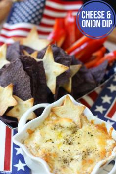 4th of July Appetizer: White Cheddar & Vidalia Onion Dip #appetizer #recipe