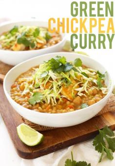 
                    
                        HEALTHY 30 Minute Green Chickpea Curry! So flavorful, healthy and satisfying #vegan #minimalistbaker
                    
                