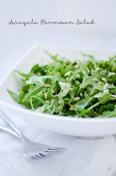Arugula Parmesan Salad with Simple Lemon Vinaigrette