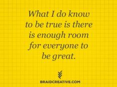 
                    
                        enough room for all creatives
                    
                