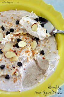 
                    
                        Almond Joy Greek Yogurt Mousse - only 250 calories!
                    
                