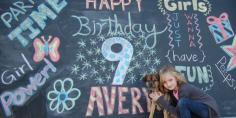 giant chalkboard photo backdrop