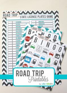 Travel Tuesday: Free Road Trip Printables | Urban Bliss Life