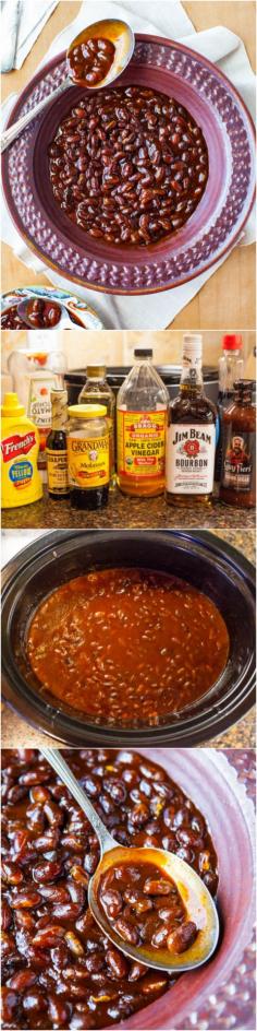 
                    
                        Bourbon Maple Slow Cooker Baked Beans (vegan, GF) - The best baked beans and the easiest! Set it and forget it!
                    
                