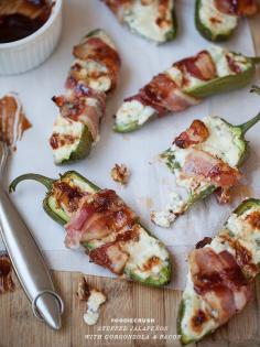 
                    
                        Stuffed Jalapeños with Gorgonzola and Bacon plus 10 Jalapeño Popper Recipes | foodiecrush.com
                    
                