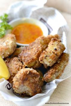 Crispy Coconut Cauliflower:  vegan recipe. I might simplify and use egg instead of "flax egg"