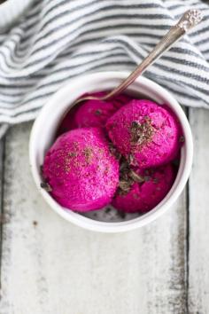 honey & beet frozen yogurt