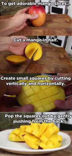 17. Artistically cut mangoes