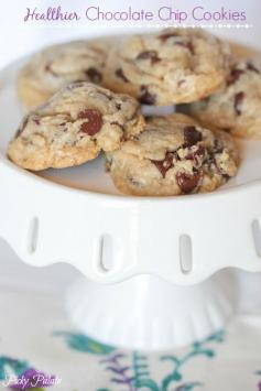 Healthier Whole Wheat Chocolate Chip Cookies Recipe with coconut oil (no butter)