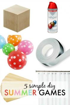 
                    
                        DIY Summer Games - use the items you have around your house!! Fun for all ages!!
                    
                