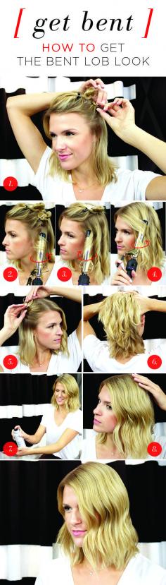 
                    
                        The sleek, simple sister of the wavy lob can now be your go-to spring look with a few easy steps!
                    
                