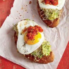 Fried Egg and Avocado Toasts - Avocado Recipes - Cooking Light