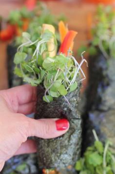 Avocado Tofu Veggie Hand Rolls by hipfoodiemom: Vegan, low-carb, light and fresh. #Hand_Rolls #Avocado #Tofu #Veggie #Healthy