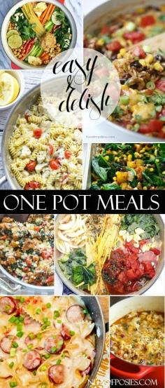 One Pot Skillet Meals - simple and a huge time saver! Perfect for a weeknight meal!