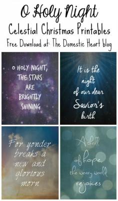 O Holy Night Celestial Christmas Printables