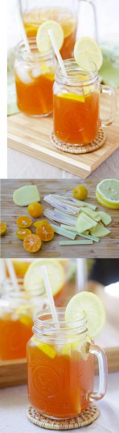
                    
                        Ginger Lemongrass Detox Iced Tea – this beverage promises body detox with ginger and lemongrass. So easy to make and perfect for summer! | rasamalaysia.com
                    
                