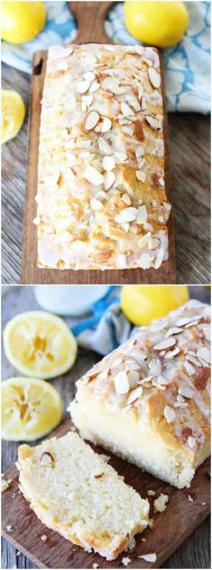 Lemon Almond Bread Recipe on twopeasandtheirpod.com My favorite quick bread recipe! Perfect for citrus season and it's dairy free too!