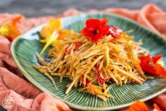 Carrot and Dill Salad With Nasturtiums