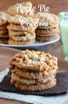 Vegan Apple Pie Cookies may just be the perfect treat.  Tiny little pieces of fresh apples are blended with apple pie spices.  Soft, sweet and chewy all in one little package.