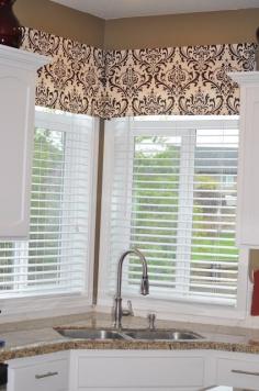 $10 thirty minute valance. Interesting web site: Starter Home to Dream Home (affordable, doable diy home renovation and decor ideas). Corner Window