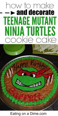 
                    
                        If your kids are Ninja turtle fans, then this is for you. See how I made and decorated a giant cookie cake for my son's birthday for a fraction of what you would have to pay.
                    
                