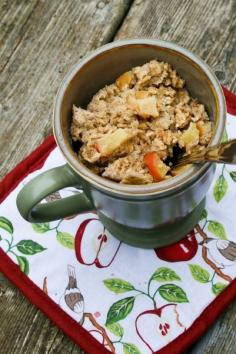 Apple Banana Baked Oatmeal in a Mug Recipe