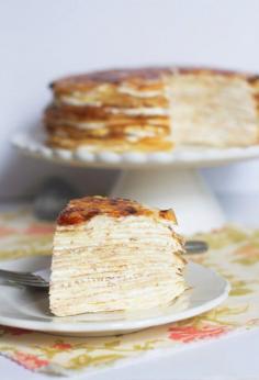 #CremeBruleé Crepe #Cake