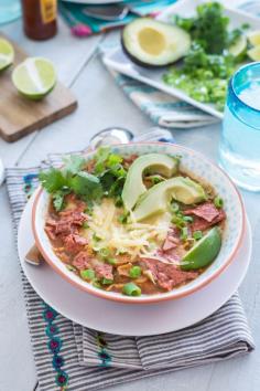 Slow Cooker Chicken Tortilla Soup by Pineapple & Coconut  #weightlossrebels #slowcooker #crockpot #chickensoup #recipe