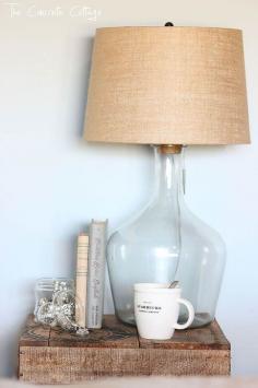 DIY Pottery Barn Knock Off Glass Lamp