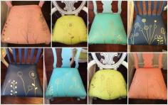 Doodling on dining room chairs #100reveal challenge