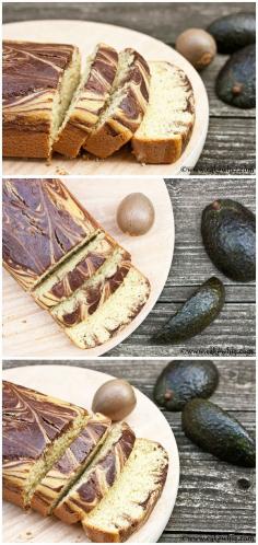 AVOCADO chocolate MARBLE CAKE.