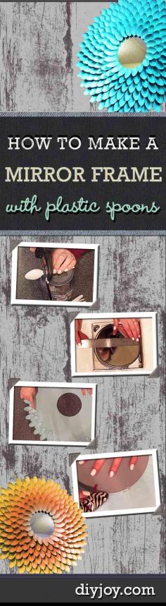 Easy DIY Crafts Ideas - DIY Mirror Made With Spoons