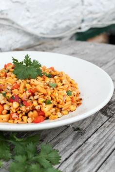 
                    
                        GRILLED CORN AND PEACH SALSA
                    
                