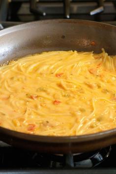 
                    
                        Golden, crunchy shrimp in a zesty Mango-Peach salsa pasta with avocado! Fabulous!!
                    
                