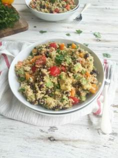 
                    
                        Southwestern Avocado Quinoa Salad with Chipotle Hummus: Southwestern Avocado Quinoa Salad with Chipotle Hummus Dressing: is a hearty salad full of flavor.// A Cedar Spoon #ad
                    
                