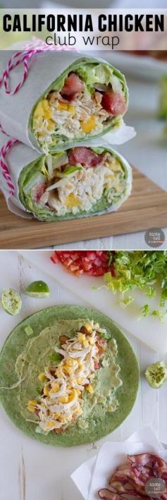 California Club Chicken Wrap - Taste and Tell