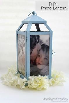 This DIY Photo Lantern is perfect to hold those memories and give as gifts, or use them as centerpieces at your wedding. The possibilities are endless! All you need is a lantern, paint, and your pictures printed out on vellum paper to make these memorable photo lanterns! #MonthlyDiyChallenge