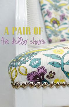 Furniture Refurb: A Pair of Five Dollar Chairs | Hearts & Sharts | www.heartsandsharts.com