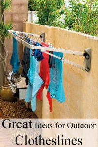 Outdoor clothesline ideas.