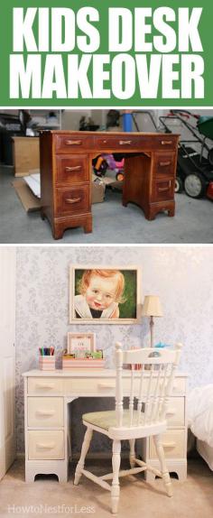 kids desk makeover