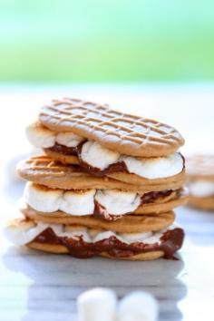 Mmm... Nutter Butter Nutella S'mores. Gotta have this at our White Elephant Holiday Party! #whiteelephant #holiday #party #giftexchange #recipe