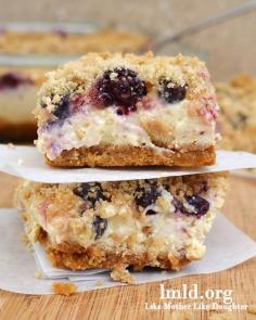 Blueberry cheesecake bars