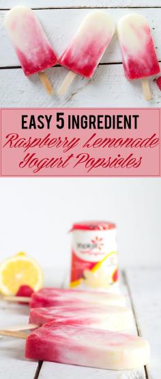 Raspberry Lemonade Yogurt Popsicles