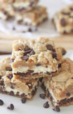 chocolate chip cheesecake cookie bars recipe