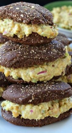 Chickpea Salad Sliders (Homemade mayo, organic dill relish)