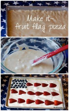 fruit flag pizza