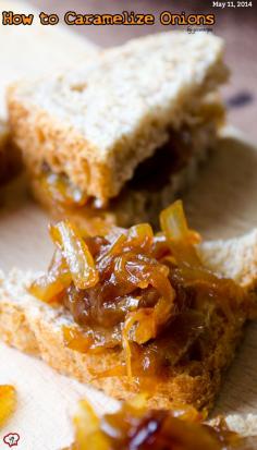 How to Caramelize Onions  | giverecipe.com | #onion #snack