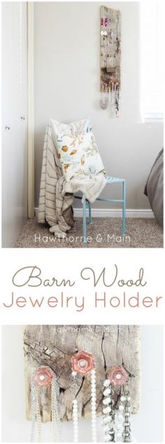 Barn board jewelry holder
