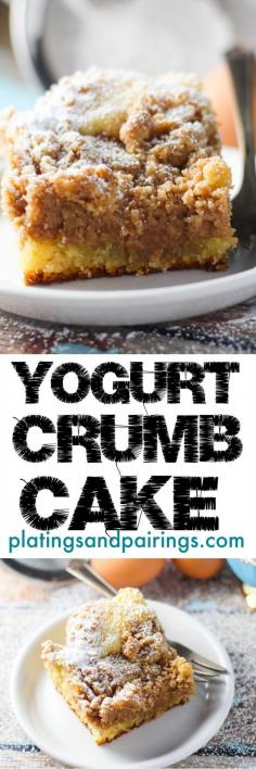 Greek yogurt makes this crumb cake extra moist.