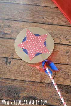 Let your kids celebrate the 4th of July in style with this Easy Patriotic Paper Wand Kids Craft! They're super simple to make, TONS safer than sparklers and great for kids of all ages! Perfect for Memorial Day or Veterans Day too!